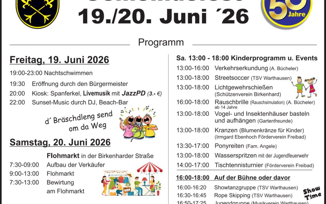 Warthausen feiert: 50 Jahre Freibad & Gemeindefest!